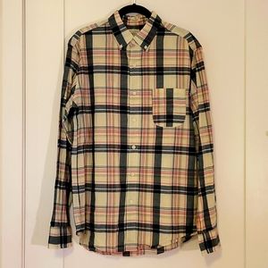 J. Crew Men's Flannel Indian Madras in Medium